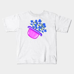 Beautiful blue flowers. Kids T-Shirt